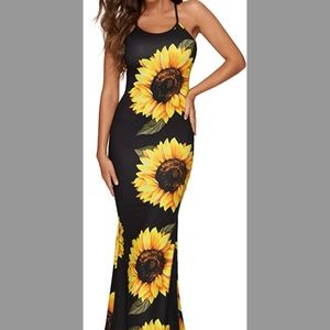 Sunflower maxi dress